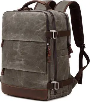 BOVIP Travel Backpack for Men, Carry On Backpack, Flight Approved Personal Item, 17 inch Laptop Backpack, Light Green BOVIP Travel Backpack for Men, Carry On Backpack, Flight Approved Personal Item, 17 inch Laptop Backpack, Light Green