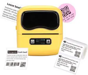 Label makers, 3 Inch Thermal Bluetooth Label Printer L9 Barcode Printer Mini Label Maker Easy to Use for Barcode, Address, Retail, Small Business, Shipping, Office, Clothing,Mailing(with 1 Roll Label)