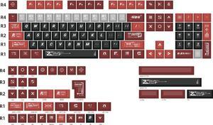 CN GAMING PBT Keycaps 140 Full Keys Set Custom Keycaps, Cherry Profile Dye-Sublimation, Compatiability with 100%, 96%, 90%, 85%, 80%, 75%, 65%, 60% Percent Mechanical Keyboard (Zero Degree Mecha)