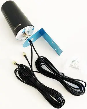 CompuPort Waterproof 2x3dB gain 5G/LTE Multi-Band MIMO Panorama M2M Antenna Wall Mounting- Frequency Range: 2x600-960/1710-6000MHz -Multi-Band Coverage: Dual 5G LTE, 802.11ac Wi-Fi and GSM