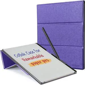 CoBak Case for Remarkable Paper Pro-with Pen Holder, Nib Storage, Ergonomic Design for Enhanced Writing Comfort - The Perfect Choice for Remarkable Paper Pro Case with Pen Holder(Purple)