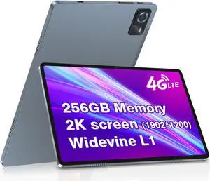 CWOWDEFU Android Tablet 4G LTE, 10-Inch Unlocked Tablet with Sim Card Slot,Phablet,Features 2K (1920 * 1200) Incell Screen,256 GB ROM,16 GB RAM,Bluetooth,GPS,All Mantel Made