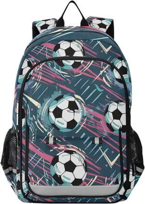 senya School Backpack Kids College Rucksack Travel Bookbag Fashion Back Pack Girls Boys Soccer