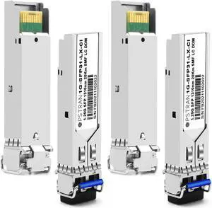 OPSTRAN 1000BASE-LX/LH SFP Optical Transceiver Module Compatible with Cisco GLC-LH-SMD GLC-LH-SM SFP-GE-L 1G SFP 1310nm 20km DDM Duplex LC SMF 4 Pack