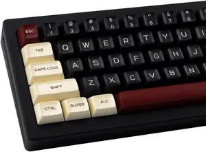 GEKUCAP 160 Keys Rome Theme Keycap PBT Double Shot Keycap Set, Black and Brownish Yellow Custom Keycaps, Retro Keycaps for 61/64/68/84/87/100/104/108 Mechanical Keyboard