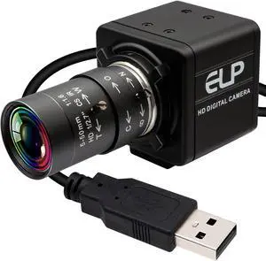 8MP USB Camera Manual Zoom 4K Webcam 5-50mm Variable Focus PC Camera for Computer Mini UVC USB2.0 Web Camera IMX317 Varifocal USB with Camera Industrial Video Close-up Camera for Laptop Android Mac