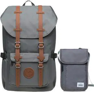 KAUKKO Laptop Outdoor Backpack, Traveling Rucksack Fits 15.6 Inch Laptop(5-11-GREY2PC)