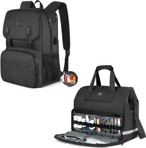 MATEIN Lunch Backpack, 15.6 Inch Insulated Cooler Lunchbox Backpacks with USB Port for Women Work, Medical Bag, Large Water-Resistant First Aid Bags with Many Pocktets for Nursing