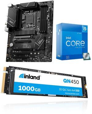 Micro Center 3 in 1 Bundle: Intel Core i5-12600KF Processor+ MSI Pro B760-P WiFi DDR4 Motherboard+ Inland QN450 1TB NVMe SSD