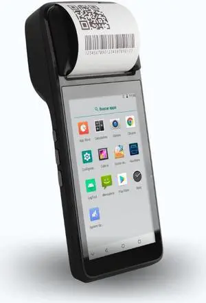 Multzo POS PDA H10 Receipt Printer Android 13 and 58mm High Speed Thermal Printer 5.5 Touch Screen. Handheld Mobil Point of Sale Tablet. Scan 1D/2D/QR barcodes. Support 4G. 2GB Ram+32GB ROM