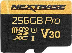 Nextbase 256GB U3 Micro SD Card with Adapter for File Transfer - Compatible with NextBase 522GW and 622GW Dashcams - Full HD, 1440p and 4K Recording