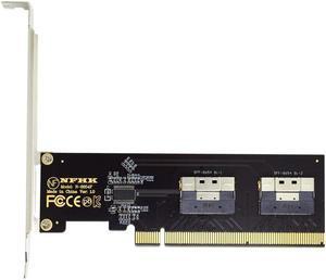 NFHK Dual Slimline SFF-8654 8X 4 NVME to PCIE Express 3.0 4.0 Raid Card VROC Raid0 Hyper Adapter