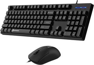 Odpaltoy 104 Keys Gaming Keyboard and Mouse,Wired Full Size Keyboard,Wired Kids Computer Keyboard,Compatible with Windows,macOS,Value Combo Set (Black Keyboard and Mouse)