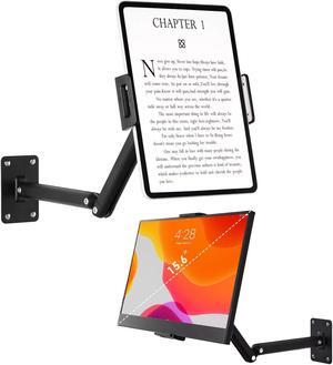 Tablet Wall Mount Holder for ipad,Portable Monitor Stand Mount for 15.6''Max,Aluminum Alloy 360degAdjustable Foldable Tablet Holder for Kindle,Work for 4.7''-12.9" iPad Pro Air Mini,Galaxy Tab,Tablets