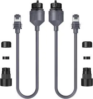 QUIDDITY Starlink Ethernet Adapter, Compatible with Starlink V3/Mini Dishy IP68 Water-Resistant Starlink Extension Cable to RJ45 Female Connectors Coupler for SPX V3 Dish(2 Pack)