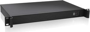 1.Rackchoice 1U Compact Server/Desktop Mini-ITX Chassis - 9.84" Depth,Supports Mini-ITX Motherboard, Business IT Use, Black