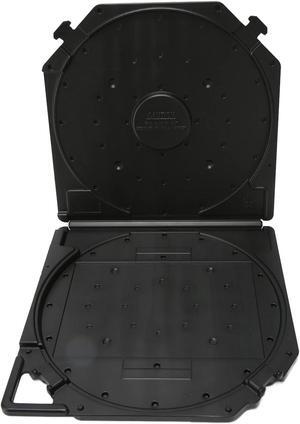 10 Inch Empty Tape Reel Storage Box, Reel to Reel Tape Storage Boxes with Label Paper and Carry Handle, Scratch Resistant Full , for Sound Tapes (Black)