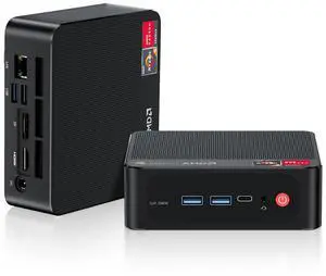 Beelink Mini PC, AMD Ryzen 7 5825U(8C/16T, Up to 4.5GHz), 16GB DDR4 RAM 500GB NVMe SSD, SER5 Pro Mini Computer Support 4K@60Hz Triple Display/WiFi6/BT5.2/DP+HDMI/USB3.2/Type-C