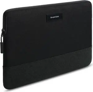Simple Build Minimalist Slim Sleeve for MacBook Air/Pro 13/14/15/16-inch M1/M2/M3/M4 | Thin & Lightweight Laptop Sleeve (Black Beauty, for Case-Free 15" MacBook Air (M2/M3/M4) Only)