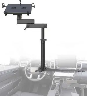 SPIRRELAB Truck Laptop Mount Fit for Toyota Tundra 2022-2025, Ford Focus 2003-2010 No-Drill Adjustable Aluminum Truck Laptop Tablet Stand Holder