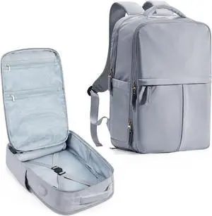 suratio Large Travel Backpack Carry On Flight Approved for Women Men Carry On Backpack for Airplanes Mochila De Viaje Suitcase Backpack for Travel Personal Item Backpack Grey