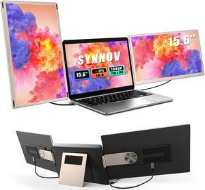 15.6" Laptop Screen Extender - Detachable FHD 1080P Portable Monitor, Triple Monitor for 13''-17.3'' Screen Laptops with Speaker & Stand, Plug-Play Compatible with Mac/Windows/Android/Dex