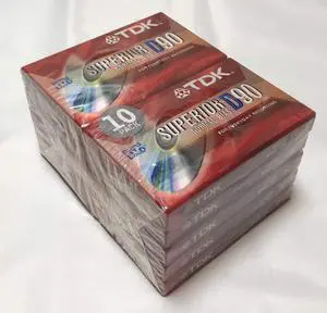 TDK Superior D90 Normal Bias for Everyday Recording Play It Loud - Box of 10 TDK Superior D90 Normal Bias for Everyday Recording Play It Loud - Box of 10