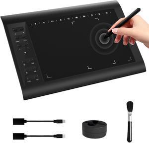 TeinenRon Graphics Drawing Tablet, 10x6 Inch Drawing Tablet with 8192 Level Pen,12 Hot Keys,Digital Drawing Pad Compatible with PC/Mac/Android for Painting,Design&Online Teach