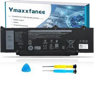 Vmaxxfanee 54Wh R73TC Laptop Battery Replacement for Dell Latitude 3580 3340 3440 3480 3540 5340 5540 5440 Series Notebook DR02P 2X1V9 GTG7N GRWKG KDM9P 11.4V 4623mAh