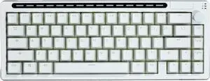 Virtdream R66 65% Voice-Activated Hot Swap RGB Triple Mode2.4Ghz/Bluetooth 5.0/Wired Wireless Top Gaming Keyboard,Knob Control Mechanical Keyboard, PBT Keycaps (Glacial-White-Linear Switch)