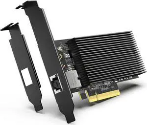 10G PCI-E Network Card Single RJ45 Port, 10G NIC with Intel X540-T1 Conrtoller, VIMIN 10Gb Base-T Ethernet Network Card Compatible with PCI Express X8, X16, Support Windows/Windows Server/Linux/VMware