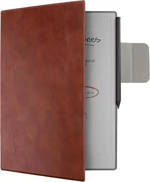 WALNEW Case for Remarkable Paper Pro,Magnetic Slim Book Folio Cover with Pen Clasp, Auto Sleep/Wake Protective Cover for Remarkable Paper Pro 11.8" (2024 Released),Brown