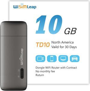 Mobile Hotspot Device for Global Travel 4G Pocket Router WiFi Dongle Car Hotspot WiFi Laptop Hotspot No Roaming Charges No Physical Card No Contracts 150 Countries 10GB for North America