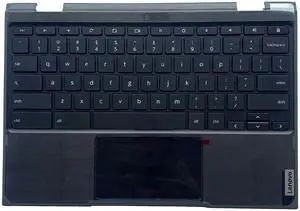 wzqrps Replacement for Lenovo 500E Chromebook 2nd Gen (81MC) Laptop Upper Case Palmrest Non-Backlit Keyboard Touchpad Assembly Part 5CB0T79601 Black