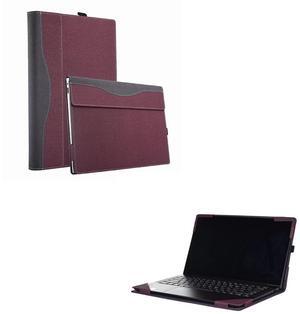 XJchen 14-EB Case for HP EliteBook 725 820 830 G3 G4 ProBook x360 435 G7 G8 G9 G10 Chromebook 14ct-cd 14 Inch Cover Protective Skin Sleeve PU Leather Pouch (Wine red)
