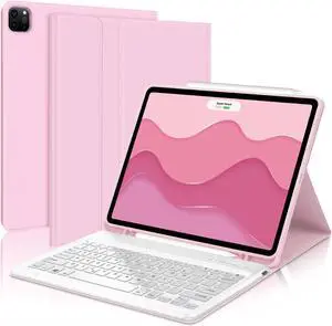 Keyboard Case for iPad Air 13-inch (M3 2025, M2 2024) & iPad Pro 12.9-inch (6th/5th/4th/3rd Gen), Magnetic Detachable Wireless Keyboard, Smart Folio Cover with Pencil Holder, Auto Sleep/Wake