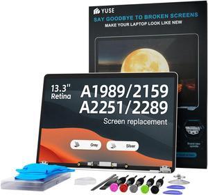 YUSE A1989 A2159 A2289 A2251 Screen Replacement for MacBook Pro 13.3" 2018 2019 2020 Year 13-inch Retina A Full LED LCD Display Assembly Model: 3358 3214 3301 3348 3456 2560x1600 (Silver)