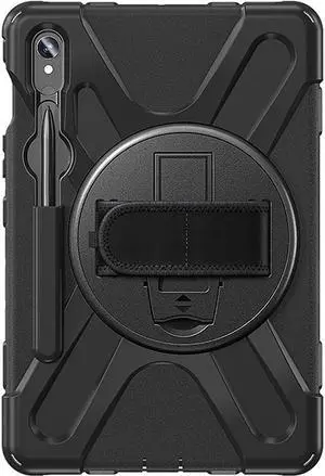 SaharaCase - Raider-X Series Hand Strap Case for Galaxy Tab S10 FE, Tab S8, Tab S9, and Tab S9 FE, Black, (TB00328)