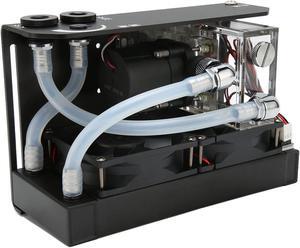 CPU Water Cooler Pump, 600L H PC Water Cooling Integrated Mute, Aluminum Heat Exchanger Liquid Cooling Radiator Heat Sink with Fans for CPU PC Water Cool System
