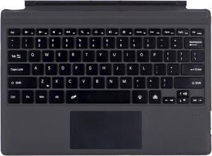 Zoof Type Cover for Microsoft Surface Pro 7 Plus/Pro 7 / Pro 6 / Pro 5 / Pro 4 / Pro 3, 12.3 inch, Ultra-Slim Wireless Tablet Keyboard with Multi Touchpad Bluetooch (Black with Backlit)