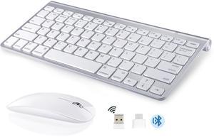 Wireless Keyboard and Mouse for Mac Bluetooth USB C Compatible with Apple MacBook Air Pro iMac Ipad and Windows Laptops Android Tablets