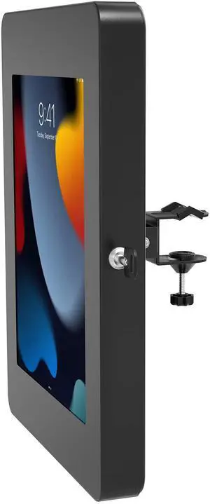Locking Shelf Mount - CTA Premium Locking Shelf Mount with Angle Adjustment & Heavy-Duty Locking Enclosure for iPad 7 & 8 Gen 10.2", iPad Pro 11", iPad 6th Gen, Galaxy Tab S3 9.7 & More (PAD-Paras)