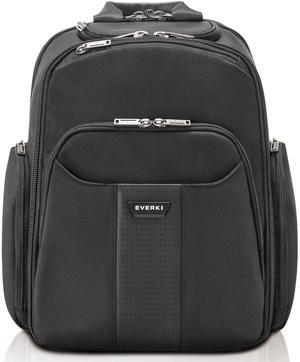 EVERKI Versa 2 Premium Business Laptop Backpack - Women's or Men's Backpack for Work with 14.1" - 15" Adjustable Compartment, 21.5L Capacity, Travel Friendly Ballistic Nylon Back Pack (EKP127B), Black