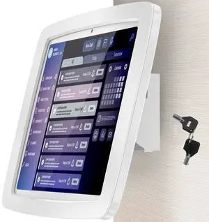 Beelta Tablet Wall Mount Lockable Tiltable Anti Theft Security - Compatible with 10.9" iPad 10th, Pro 11" 1 2 3 4, Air 4 5, Air 11", iPad 11"(A16) - BSW102WA