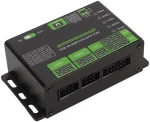 USB to UART I2C SPI JTAG Converter, 3.3V/5V, Aluminium Alloy Shell, Industrial USB Converter, Isolated I2C, SPI Interface, for Linux, ACOGEDORQW6I51XG8Z