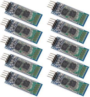 ACEIRMC 10pcs HC-06 RS232 4 Pin Wireless Bluetooth Serial RF Transceiver Module Bi-Directional Serial Channel Slave Mode for Arduino