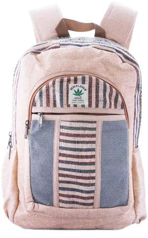 Anitya Hemp Backpack, Multi-Functional Pockets, Eco-Friendly, Unisex, Hiking Daypack, Durable Rucksack (AHLB07)