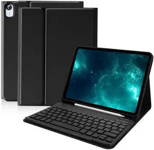 besky Keyboard Case for iPad Air 11 inch(M2) 2024 & iPads Air 10.9 inch (5th, 4th Generation) - Wireless Detachable Keyboard- Pencil Holder, with Auto Sleep/Wake Function