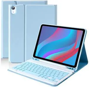 besky Keyboard Case for iPad Air 11 inch(M2) 2024 & iPads Air 10.9 inch (5th, 4th Generation) - Wireless Detachable Keyboard- Pencil Holder, with Auto Sleep/Wake Function