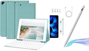 for iPad 9th Gen 2021 Case with Keyboard 10.2 inch, Stylus Pen for iPad with Wireless Magnetic Charging